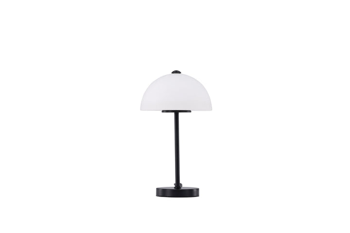 Venture Home Ferrand Table Lamp - Black / White glass
