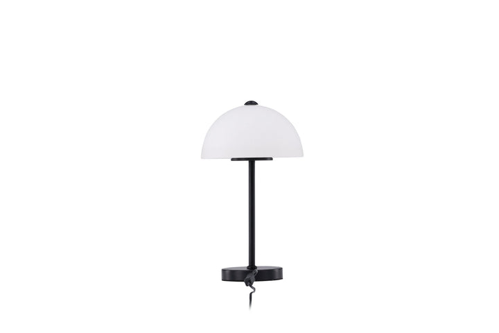 Venture Home Ferrand Table Lamp - Black / White glass