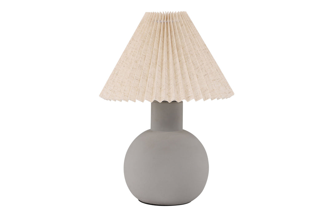 Vind Älvsborg Table Lamp - Concrete / Brown Fabric