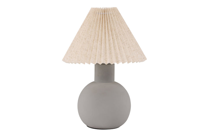 Vind Älvsborg Table Lamp - Concrete / Brown Fabric