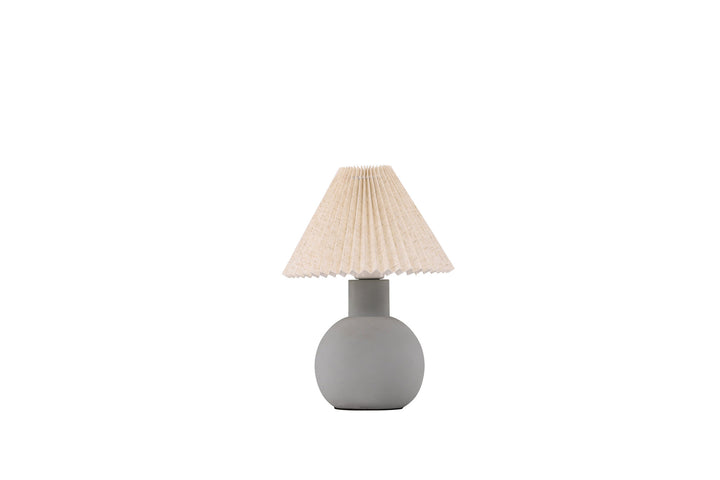 Vind Älvsborg Table Lamp - Concrete / Brown Fabric