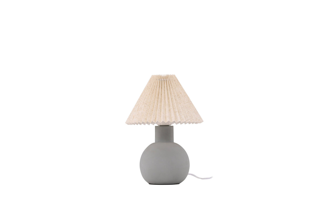 Vind Älvsborg Table Lamp - Concrete / Brown Fabric