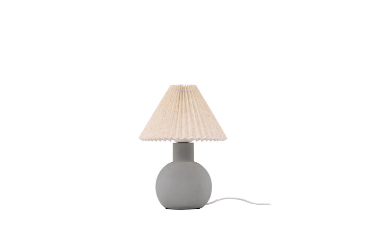 Vind Älvsborg Table Lamp - Concrete / Brown Fabric