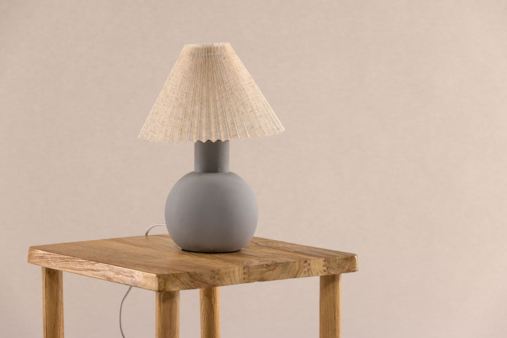 Vind Älvsborg Table Lamp - Concrete / Brown Fabric