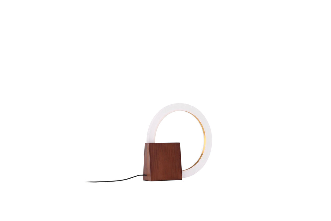 Venture Home Brive Table Lamp - Dark walnut/Mocca / White acrylic