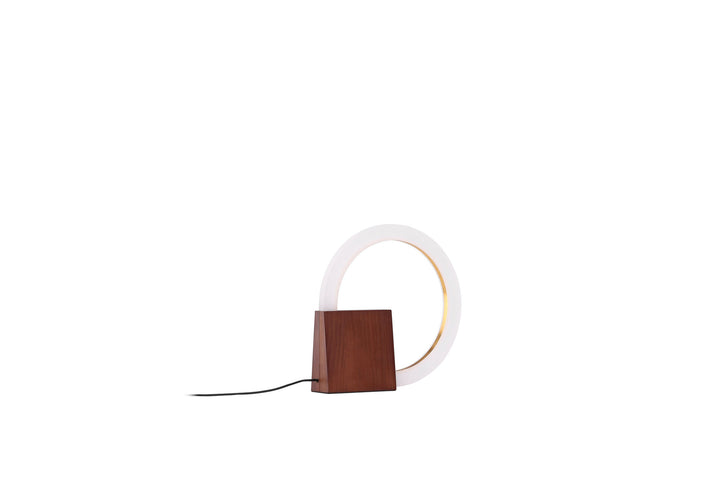 Venture Home Brive Table Lamp - Dark walnut/Mocca / White acrylic