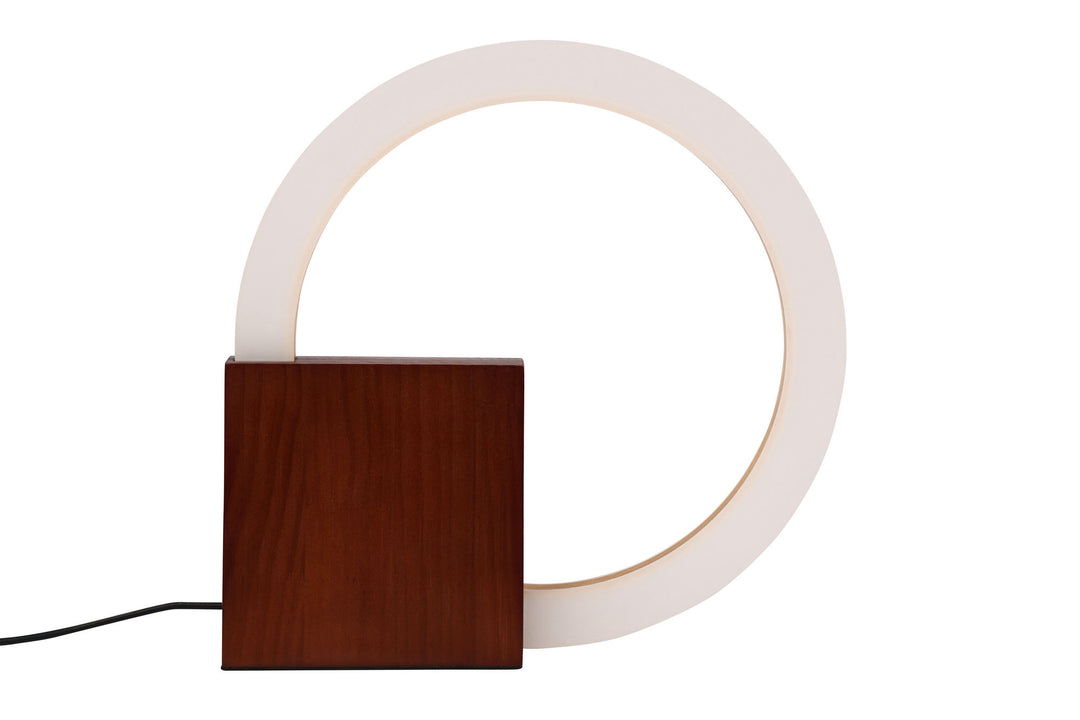 Venture Home Brive Table Lamp - Dark walnut/Mocca / White acrylic
