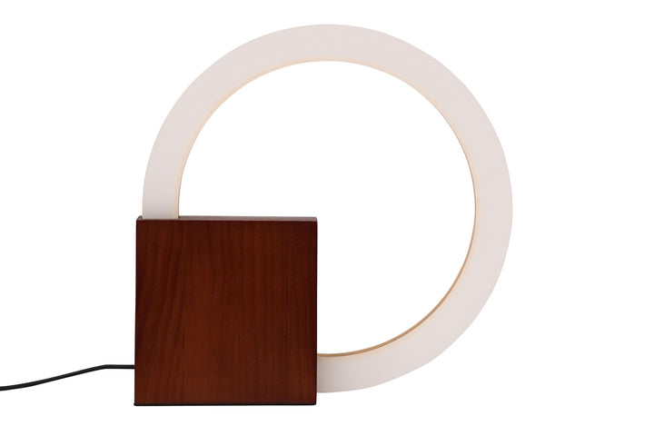 Venture Home Brive Table Lamp - Dark walnut/Mocca / White acrylic