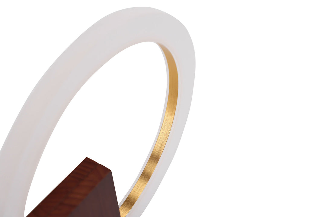 Venture Home Brive Table Lamp - Dark walnut/Mocca / White acrylic