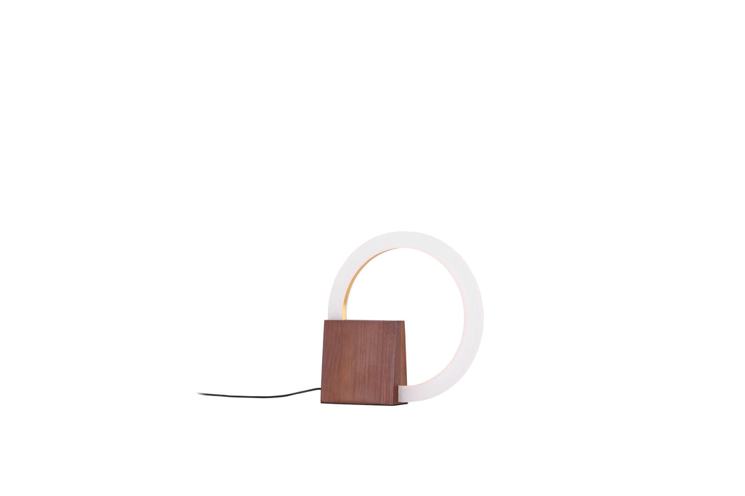 Venture Home Brive Table Lamp - Dark walnut/Mocca / White acrylic