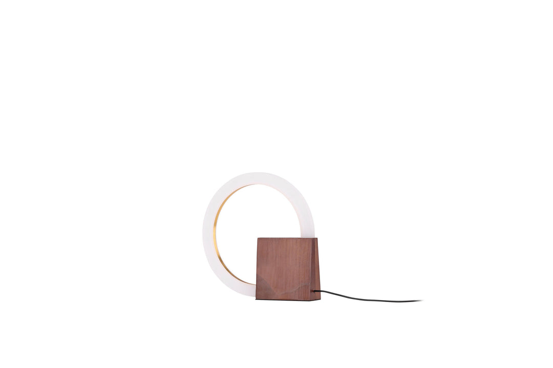Venture Home Brive Table Lamp - Dark walnut/Mocca / White acrylic