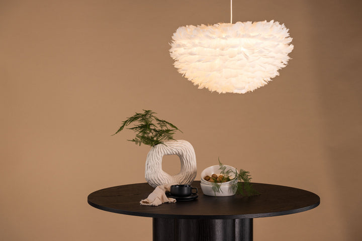 Venture Home Nicola - Large Pendant Lamp - White / White artificial feather