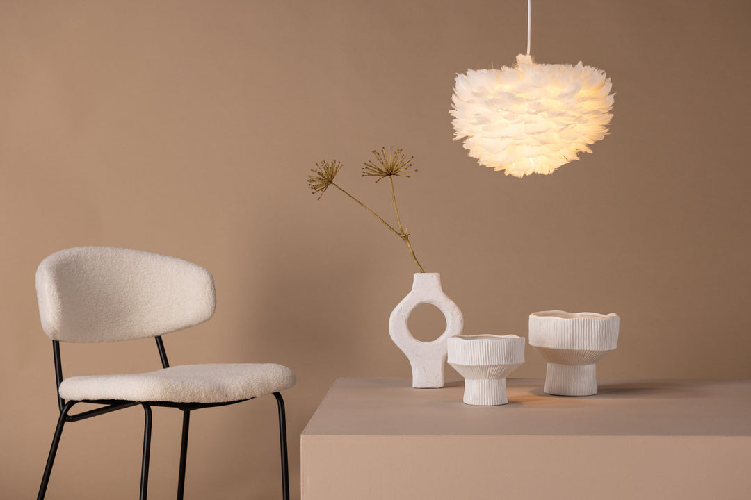 Venture Home Nicola - Small Pendant Lamp - White / White artificial feather