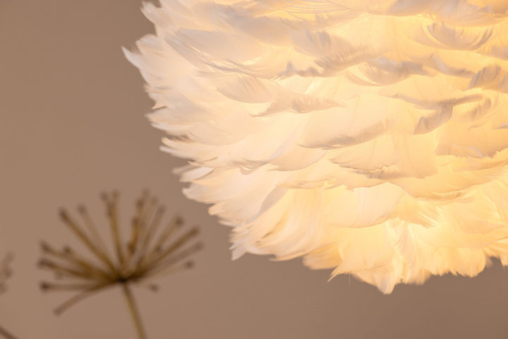 Venture Home Nicola - Small Pendant Lamp - White / White artificial feather