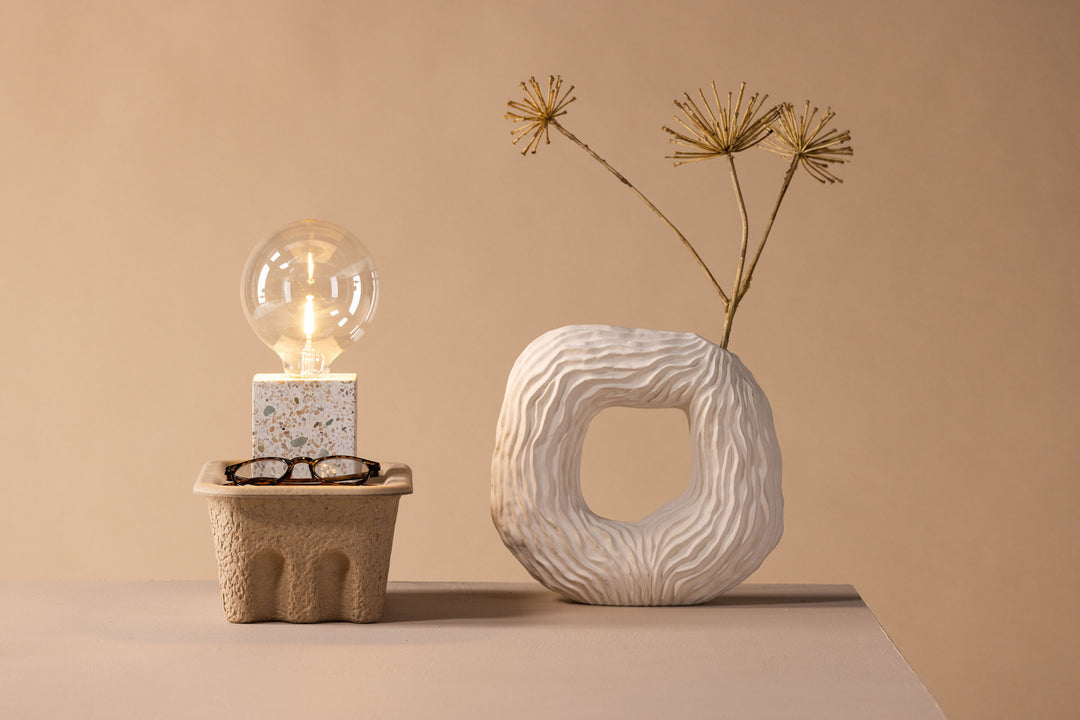 Venture Home Rilche Table Lamp - Grey / Clear Glass
