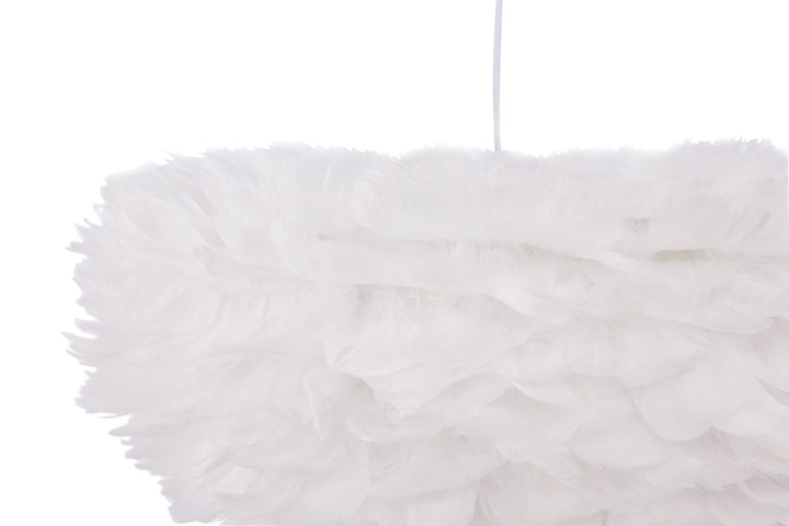 Venture Home Nicola - X-Large Pendant Lamp - White / White artificial feather