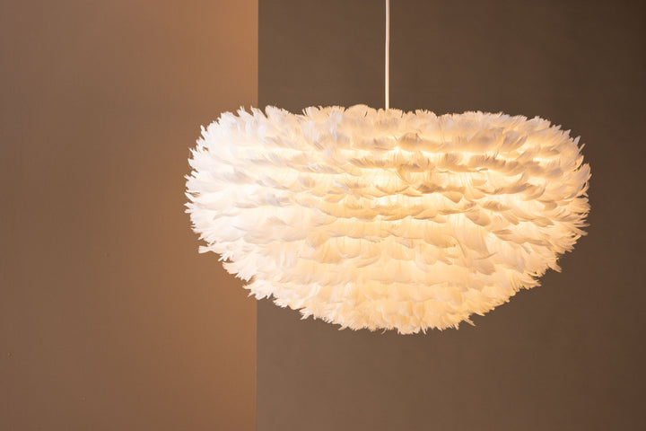 Venture Home Nicola - X-Large Pendant Lamp - White / White artificial feather