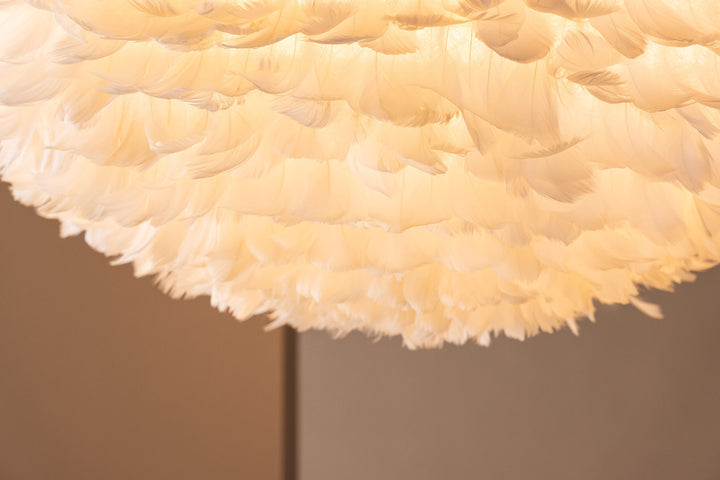 Venture Home Nicola - X-Large Pendant Lamp - White / White artificial feather