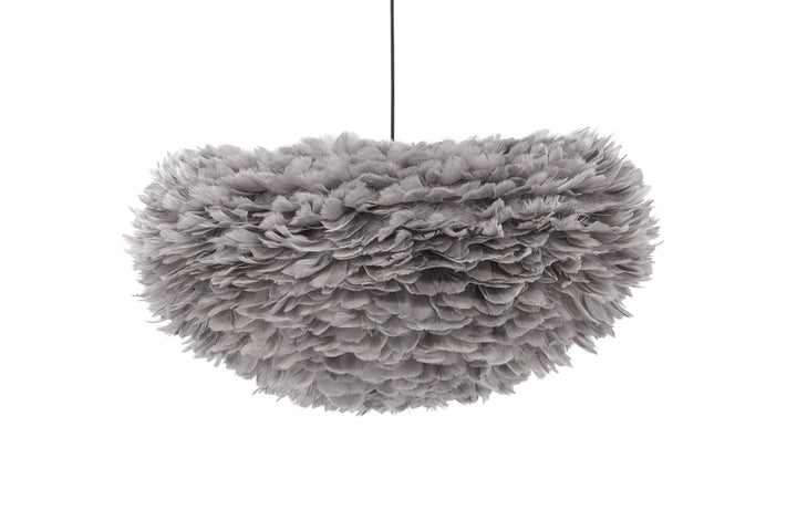Venture Home Nicola - X-Large Pendant Lamp - Black / Grey artificial feather