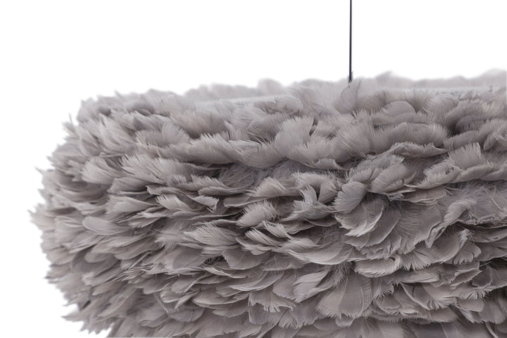 Venture Home Nicola - X-Large Pendant Lamp - Black / Grey artificial feather