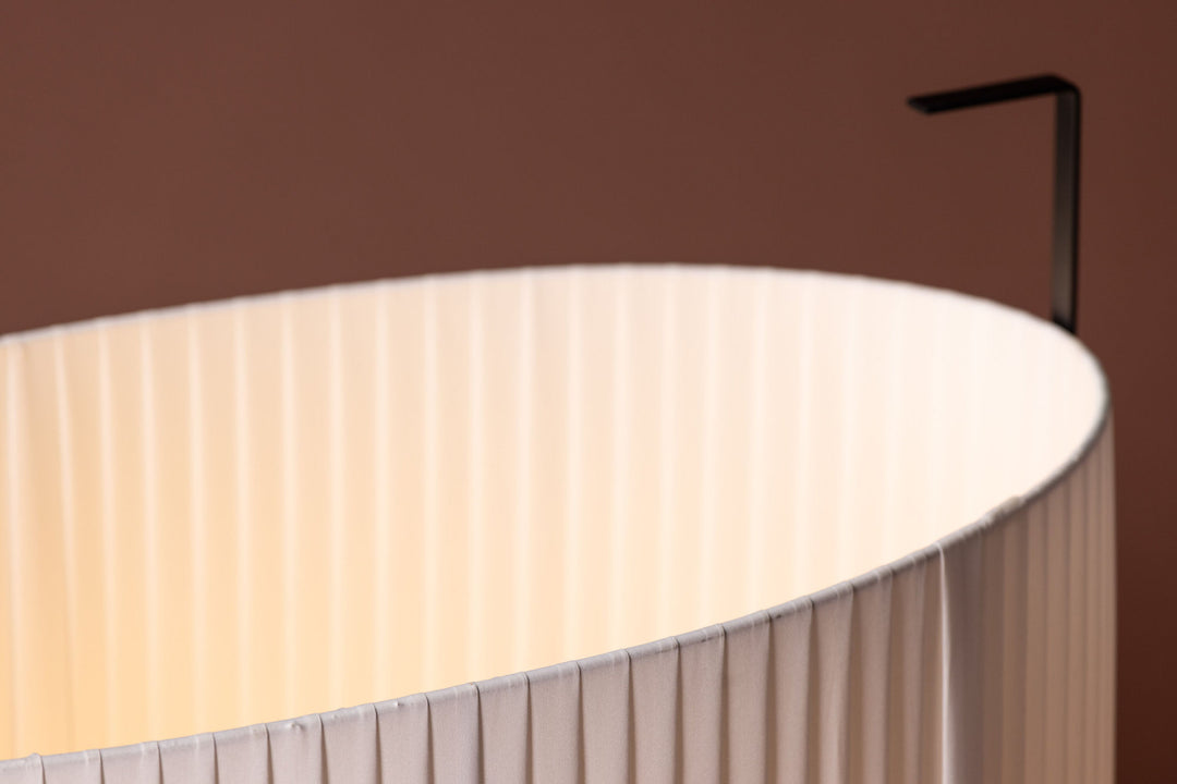 Venture Home Rennes - Large Floor Lamp - Black / White fabric