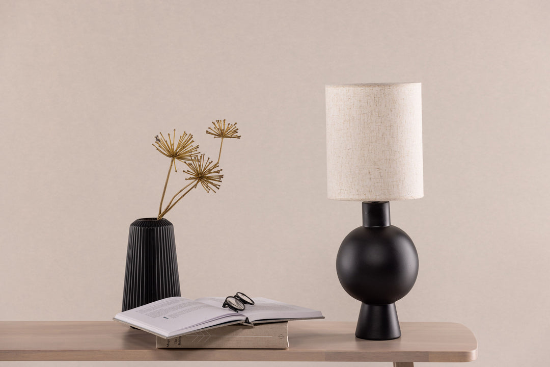 Vind Mysterna Table Lamp - Black / Fabric Beige