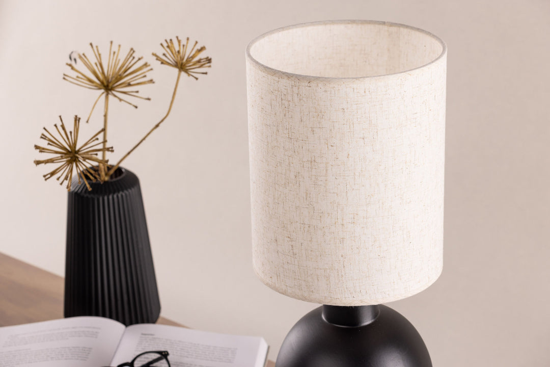 Vind Mysterna Table Lamp - Black / Fabric Beige