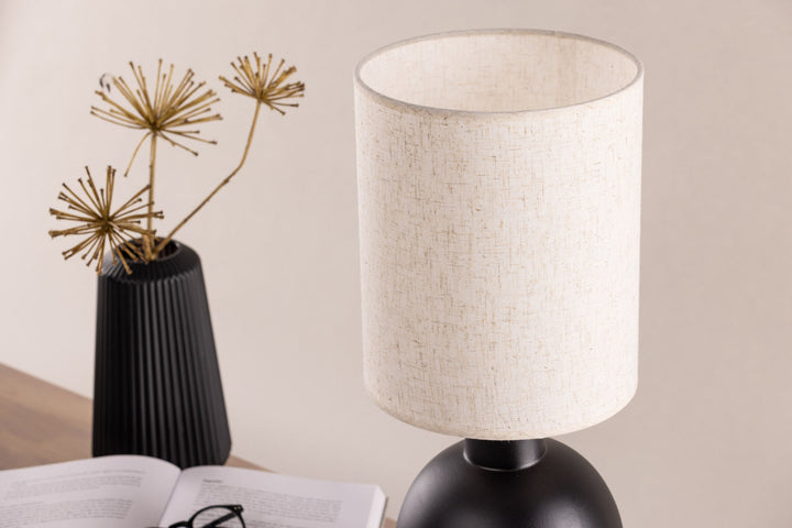 Vind Mysterna Table Lamp - Black / Fabric Beige