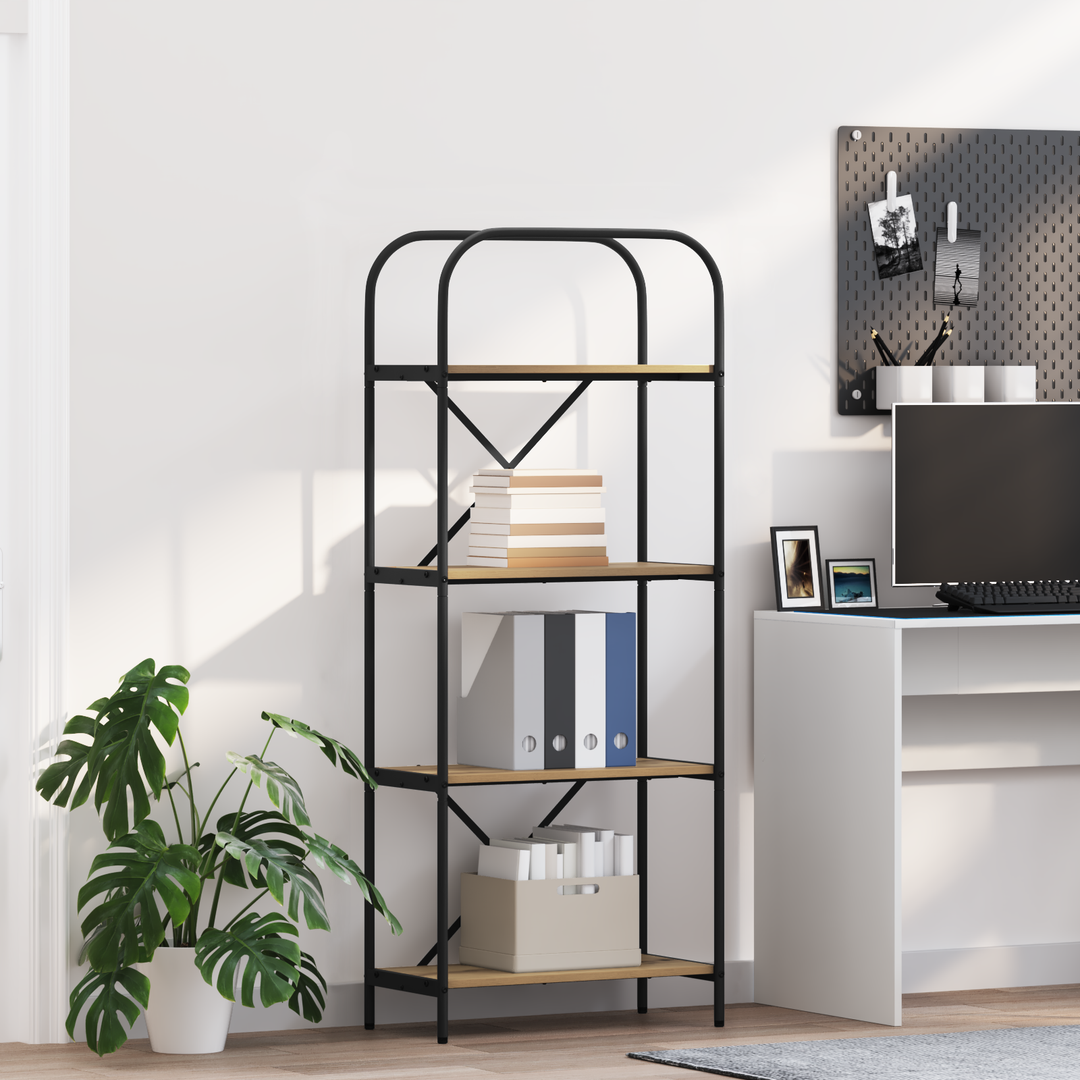 Bogreol Artisan Egetræ 60 x 30 x 146 cm Konstrueret træ