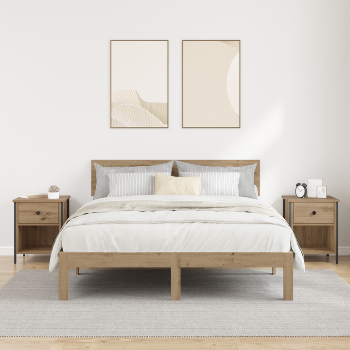 Natskab 2 pcs Artisan Egetræ 40 x 42 x 50 cm Konstrueret træ