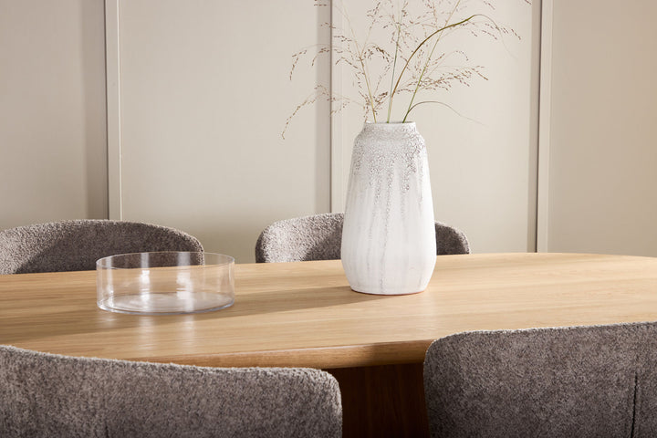 Venture Home Stjärnö Table - Nature with 6 Astoria Chair - Brown