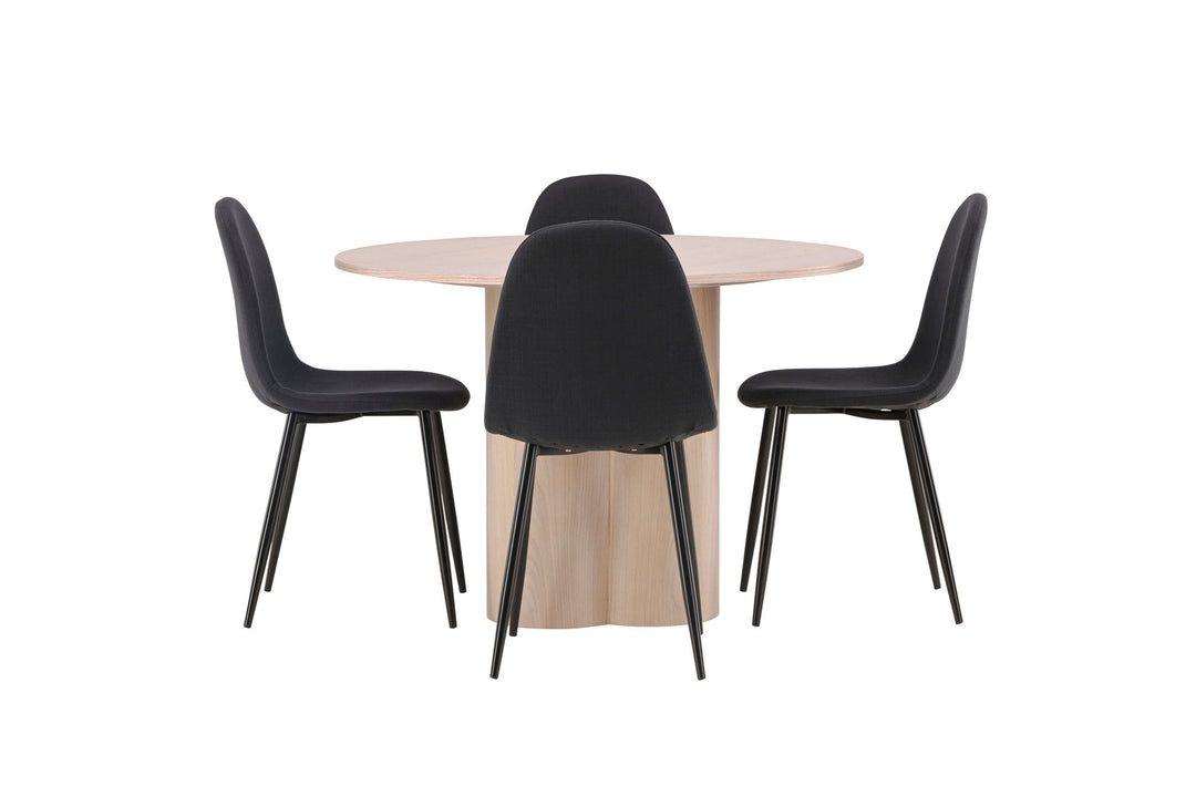 Venture Home OliviaDiningTable-WhiteWashVeneer+PolarDiningChair-BlackLegs-BlackFabric_4