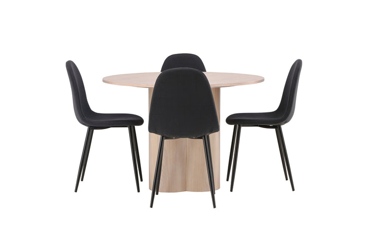 Venture Home OliviaDiningTable-WhiteWashVeneer+PolarDiningChair-BlackLegs-BlackFabric_4