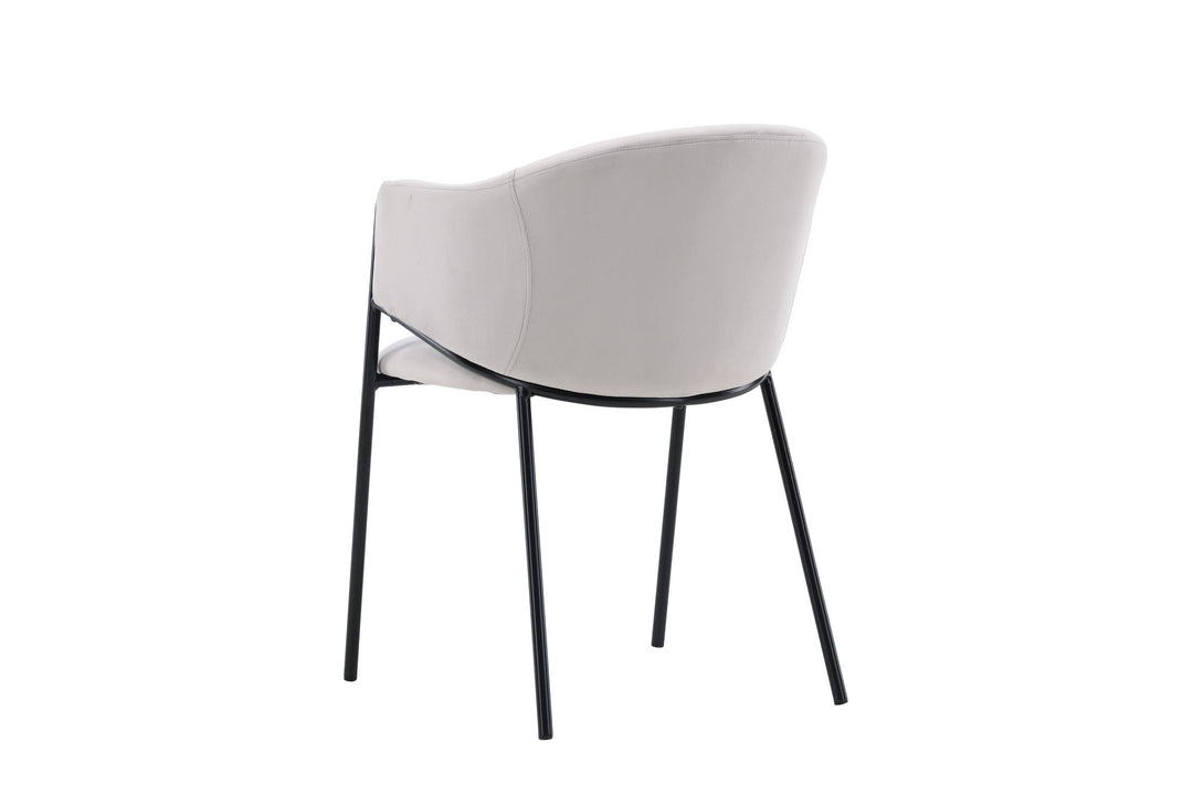 Venture Home Evelina Dining Chair 2-pack - Black / Light grey Velvet