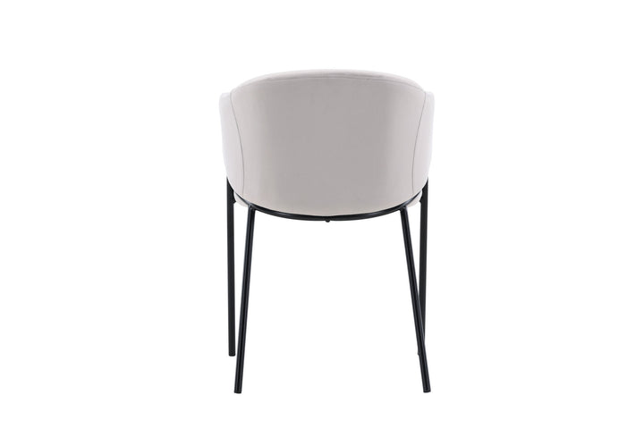 Venture Home Evelina Dining Chair 2-pack - Black / Light grey Velvet