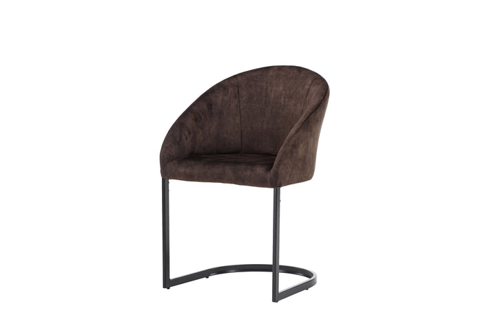 Venture Home Evening Dining Chair 2-pack - Matte brown / Brown Fabric