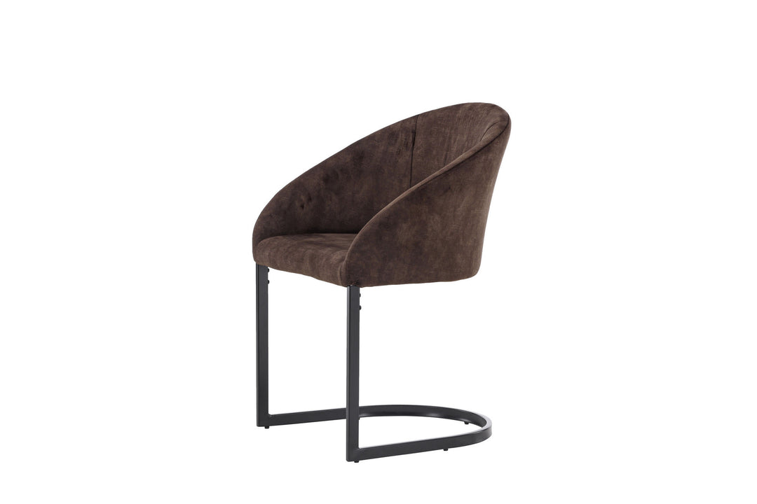 Venture Home Evening Dining Chair 2-pack - Matte brown / Brown Fabric