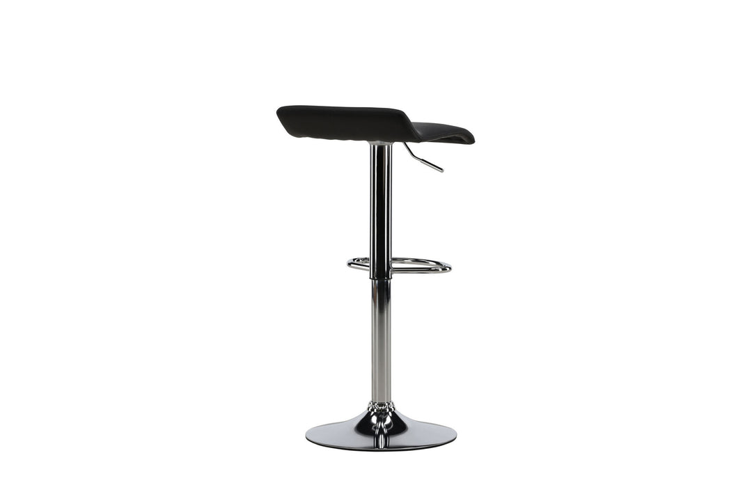 Venture Home Jonna Bar Chair 2-pack - Chromed Steel / Black Fabric