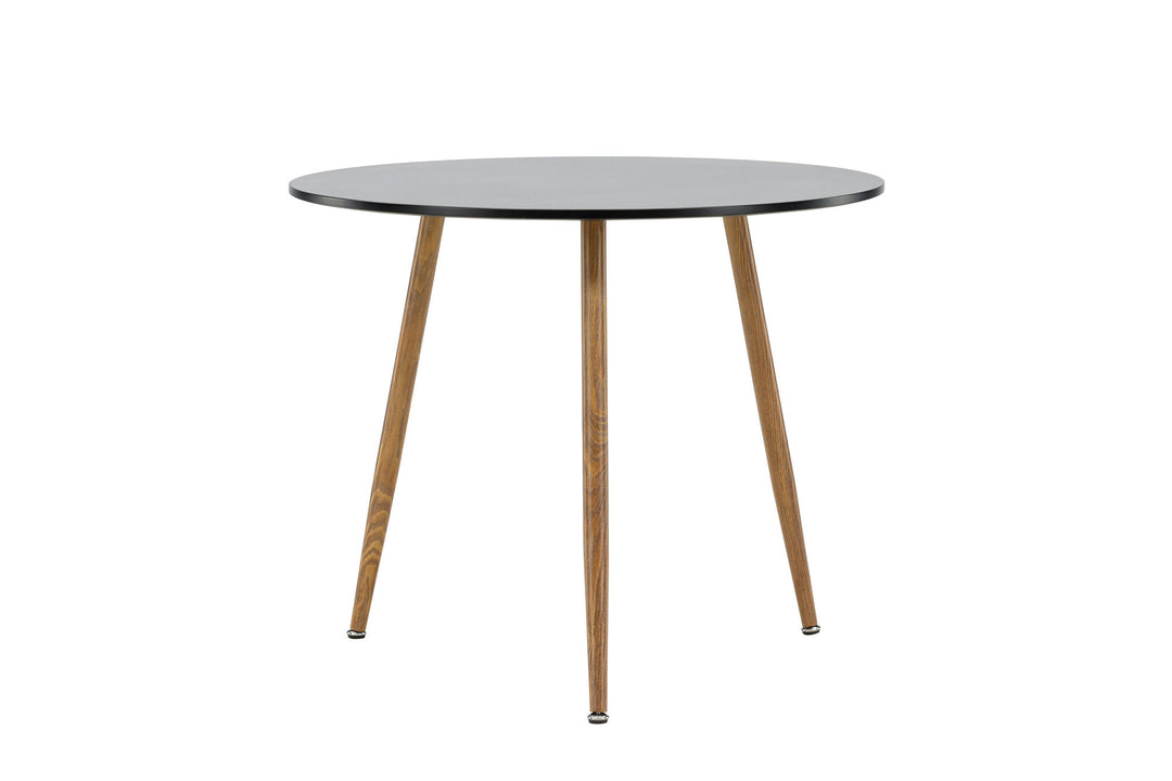 Venture Home Polar Dining Table ø90 - Dark oaklook / Black MDF
