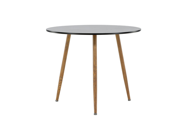 Venture Home Polar Dining Table ø90 - Dark oaklook / Black MDF