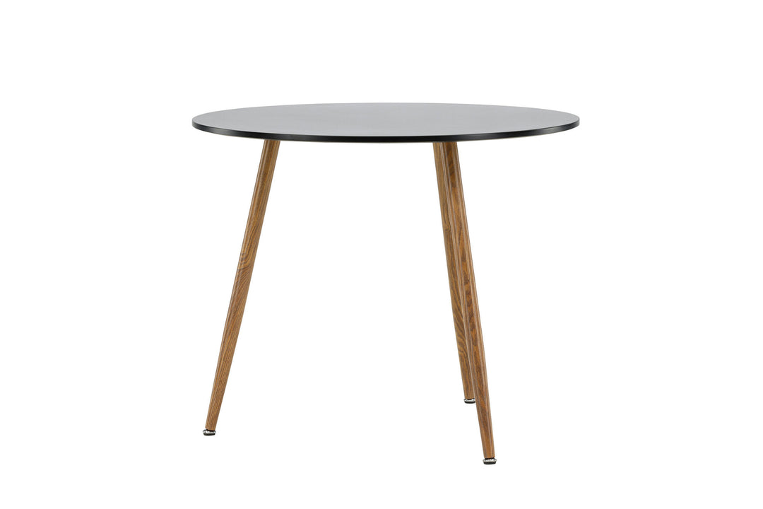 Venture Home Polar Dining Table ø90 - Dark oaklook / Black MDF