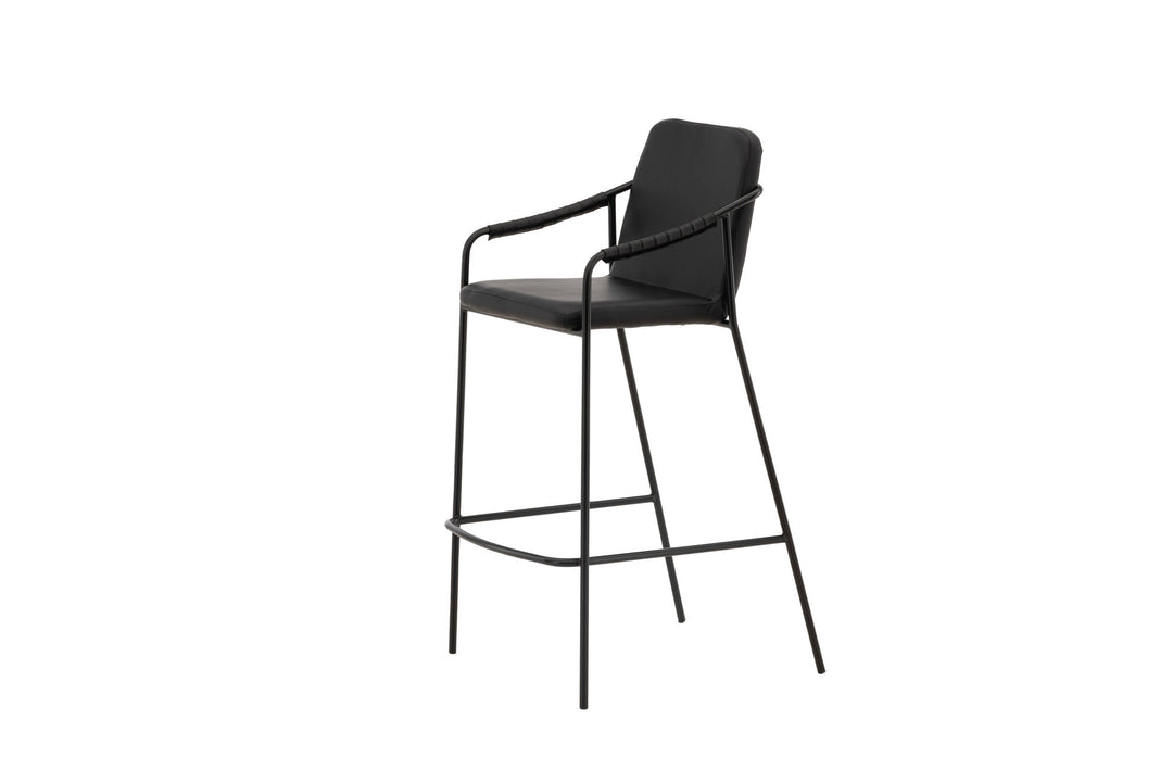 Venture Home Tvist Bar Chair 2-pack - Black / Black PU