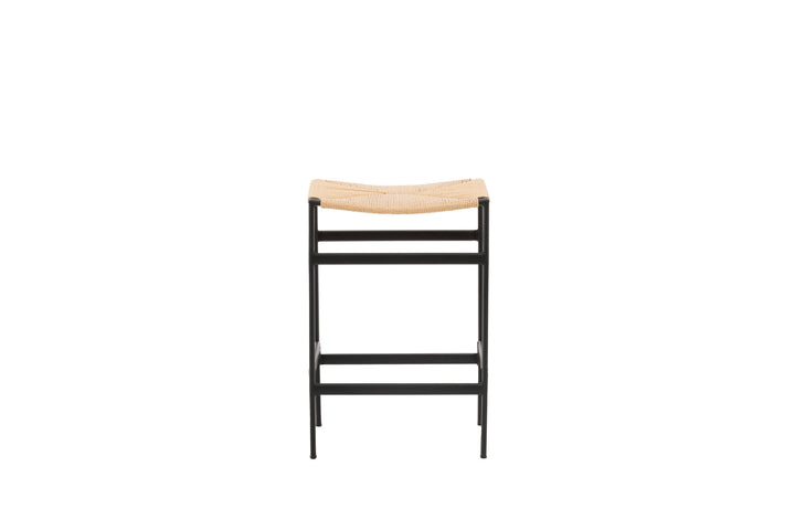 Venture Home Polly Bar Chair 2-pack - Black / Nature Rubberwood , Seat Rope