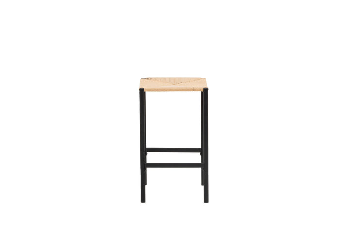 Venture Home Polly Bar Chair 2-pack - Black / Nature Rubberwood , Seat Rope