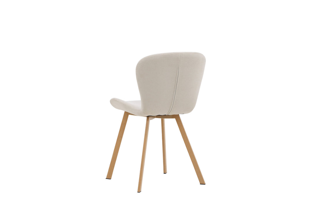 Venture Home Lilja Spisebordsstol 2-pak - Egetræslook / Beige Stof