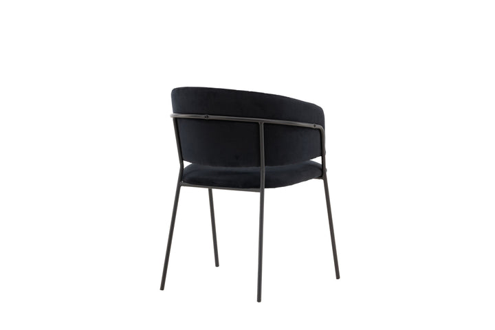 Venture Home Selma Dining Chair 2-pack - Black / Black Velvet