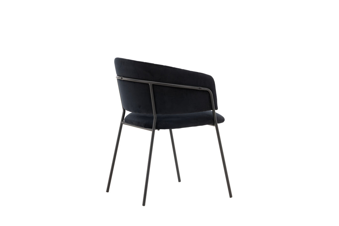 Venture Home Selma Dining Chair 2-pack - Black / Black Velvet