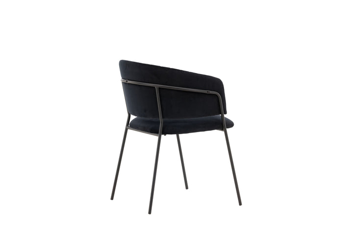 Venture Home Selma Dining Chair 2-pack - Black / Black Velvet