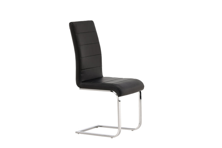 Venture Home Tempo Dining Chair 2-pack - Chromed leg / Black PU