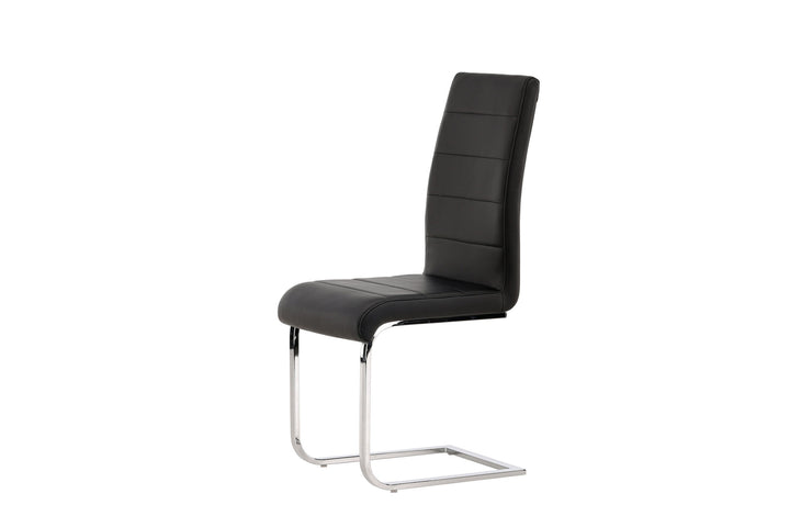 Venture Home Tempo Dining Chair 2-pack - Chromed leg / Black PU